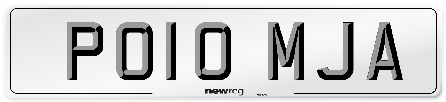 PO10 MJA Number Plate from New Reg